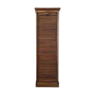 Curtain cabinet 1 column in dark wood