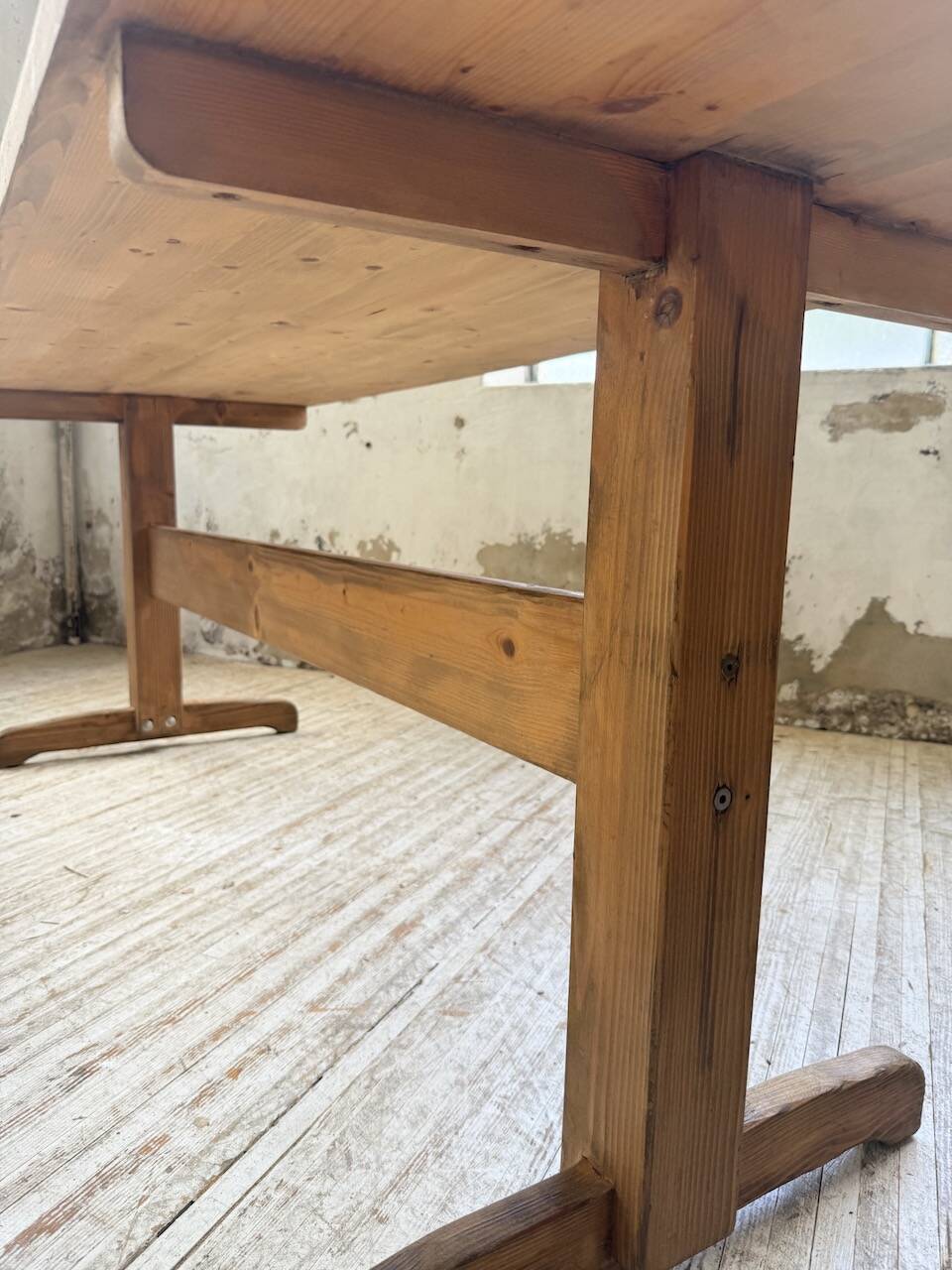 Perriand mountain furniture pine dining table