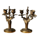 Pair of bronze candlesticks, rococo, 2 lights