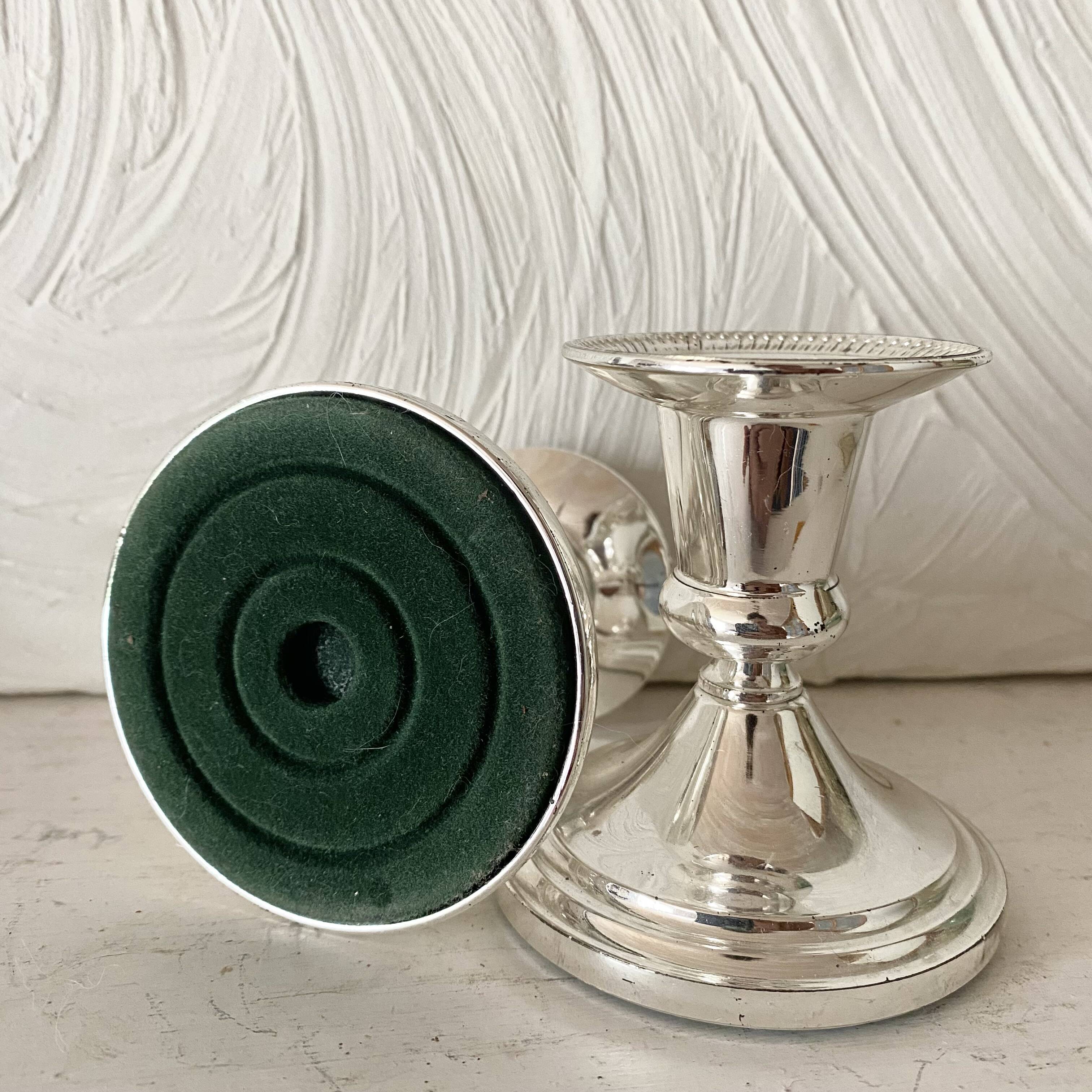 Silver candle holders