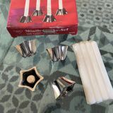 Set of 4 Minileuchter candlesticks BMF style Nagel vintage 1970