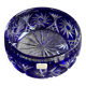 Cobalt blue cut crystal salad bowl – irena poland