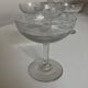 Set of 6 faceted cut crystal champagne glasses, Napoleon III style