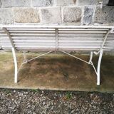 Vintage slatted garden bench