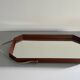 Mid-century rectangular wall mirror in teak, 1960, Italy