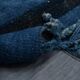 Blue Black Antique Turkish Runner Rug, 79x342Cm