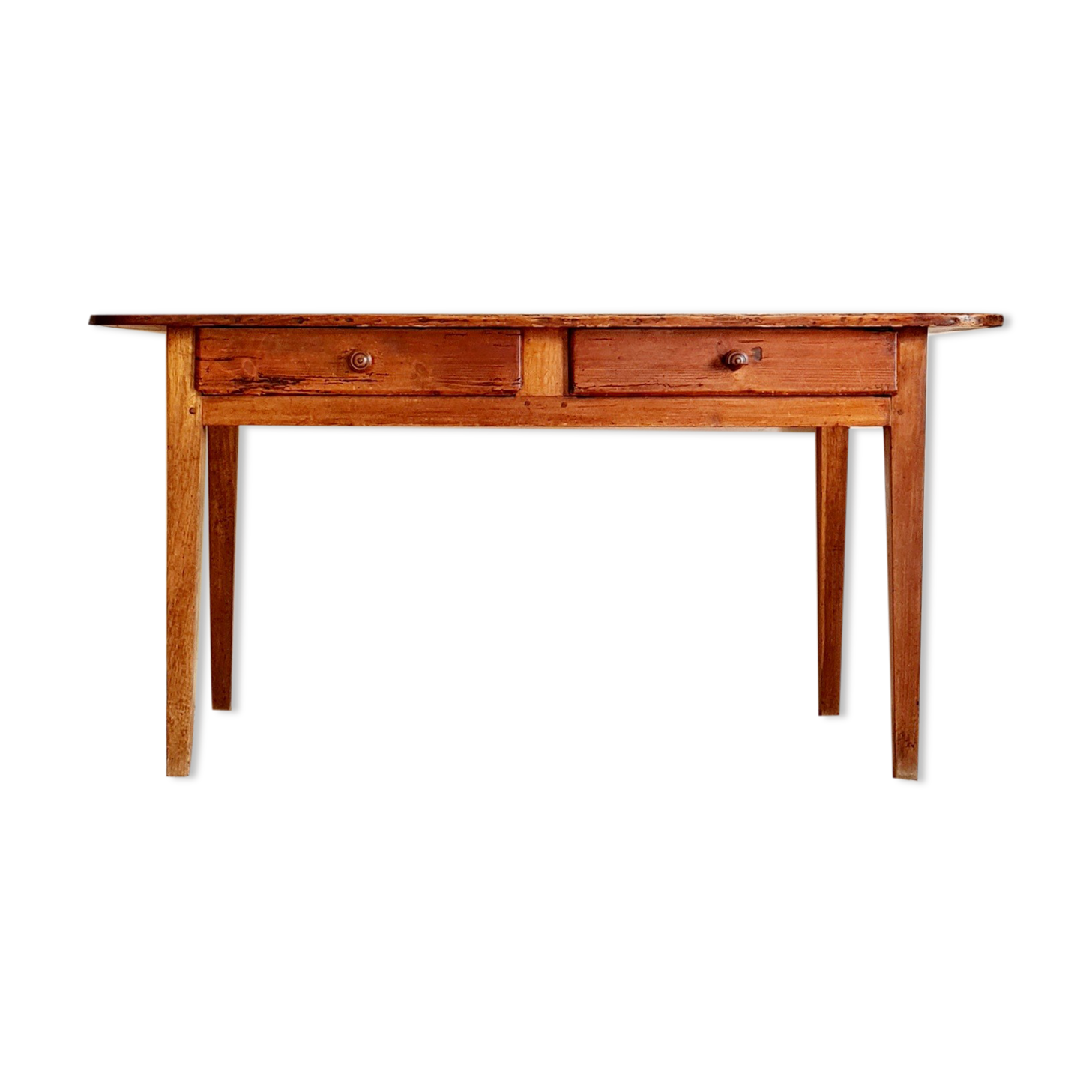 Old farm table 2 drawers