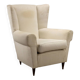 Fauteuil bergère vintage en hêtre et tissu, design années 1950
