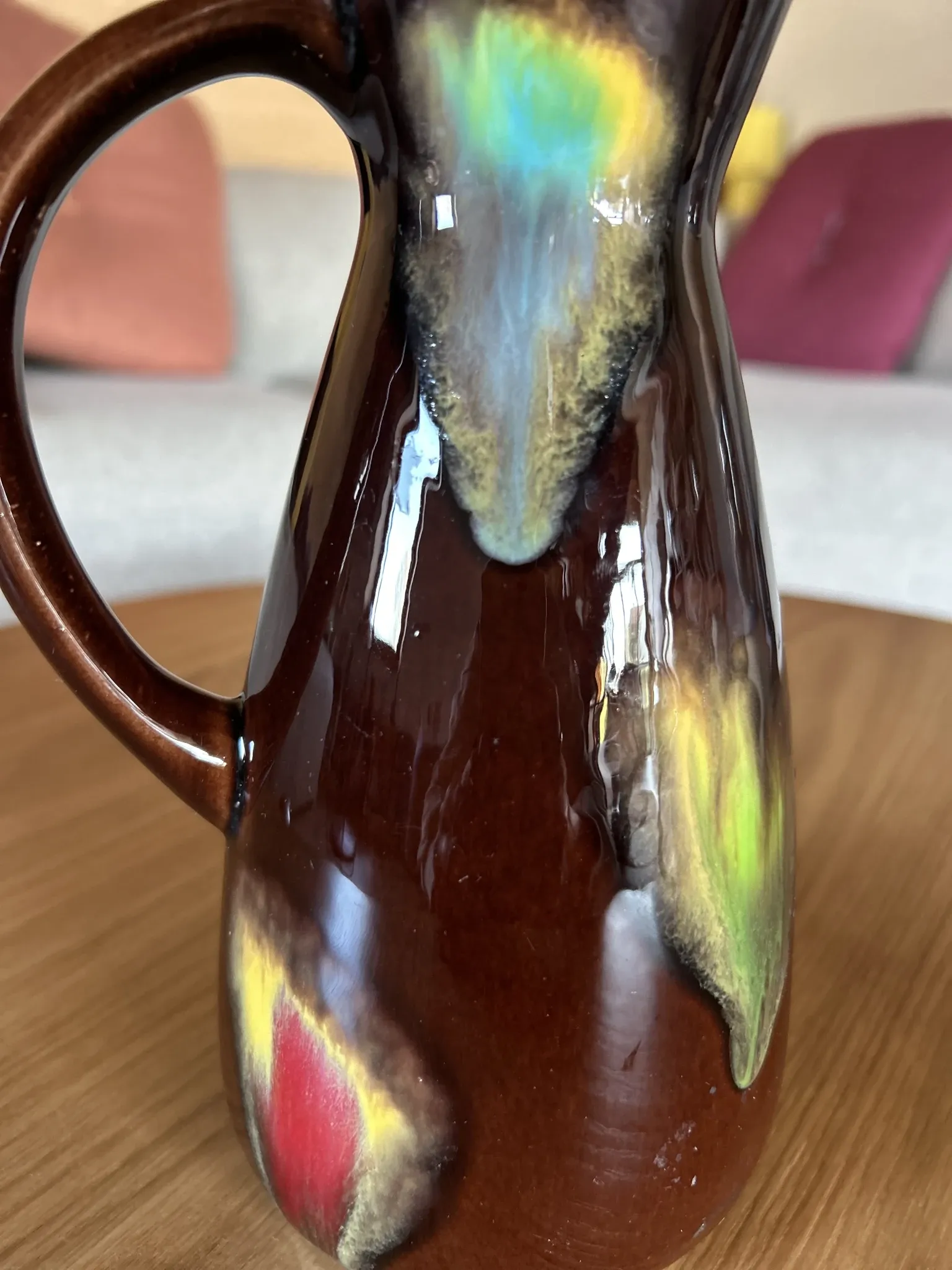 Vase / Ceramic jug Poët-Laval signed Maryse P.L. vintage 1960-1970
