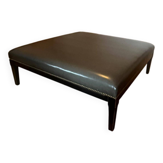 Table pouf  Hugues Chelalier Cuir et Bois