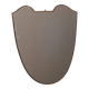 Shield-Shaped Mirror with Brass Frame, 50s