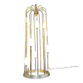 Lampadaire cascade en métal doré, années 1970