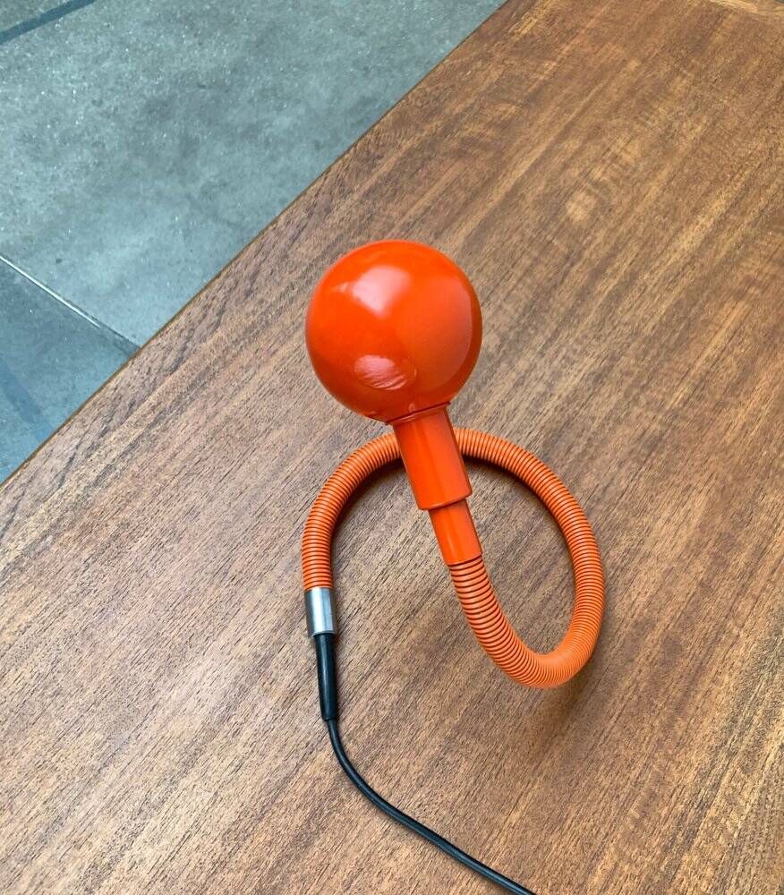 Vintage Italian Space Age Hebi table lamp by Isao Hosoe for Valenti Luce, 1970s.