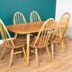 Retro Ercol Planktop Dining Table & Six Windsor Chairs