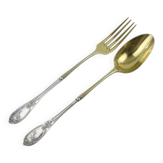 Long service cutlery in sterling silver and vermeil