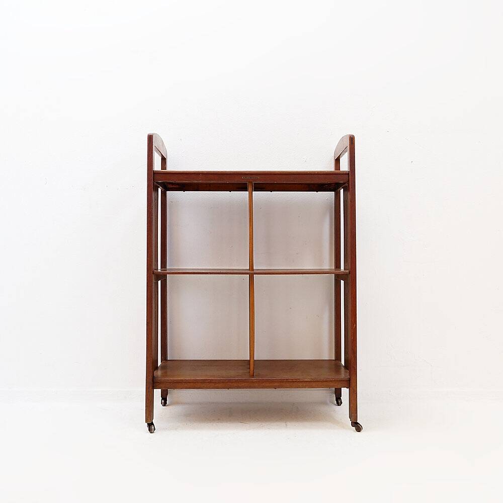 Art Deco shelf - Magazine rack on wheels