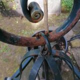 Large iron lantern with its crook