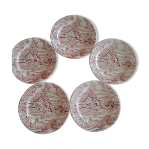 lot de 5 assiettes dessert