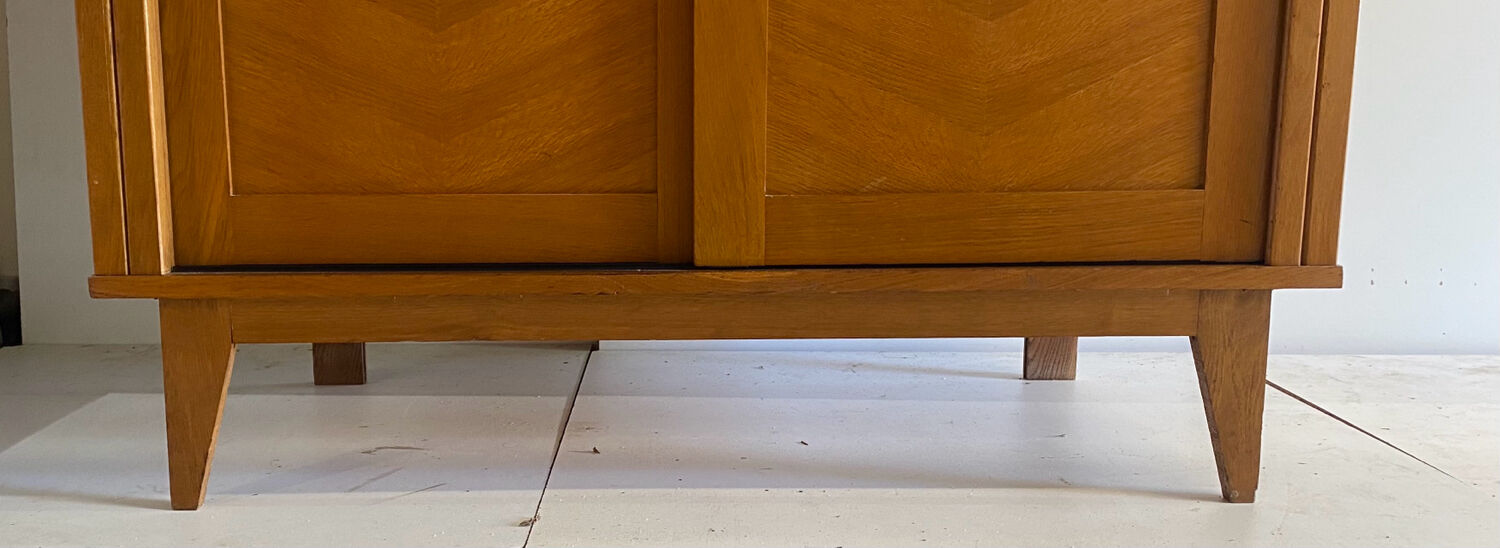 Vintage wardrobe with compass feet