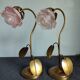 Pair of art deco lamps old gooseneck