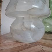Vase champignon verre marbré