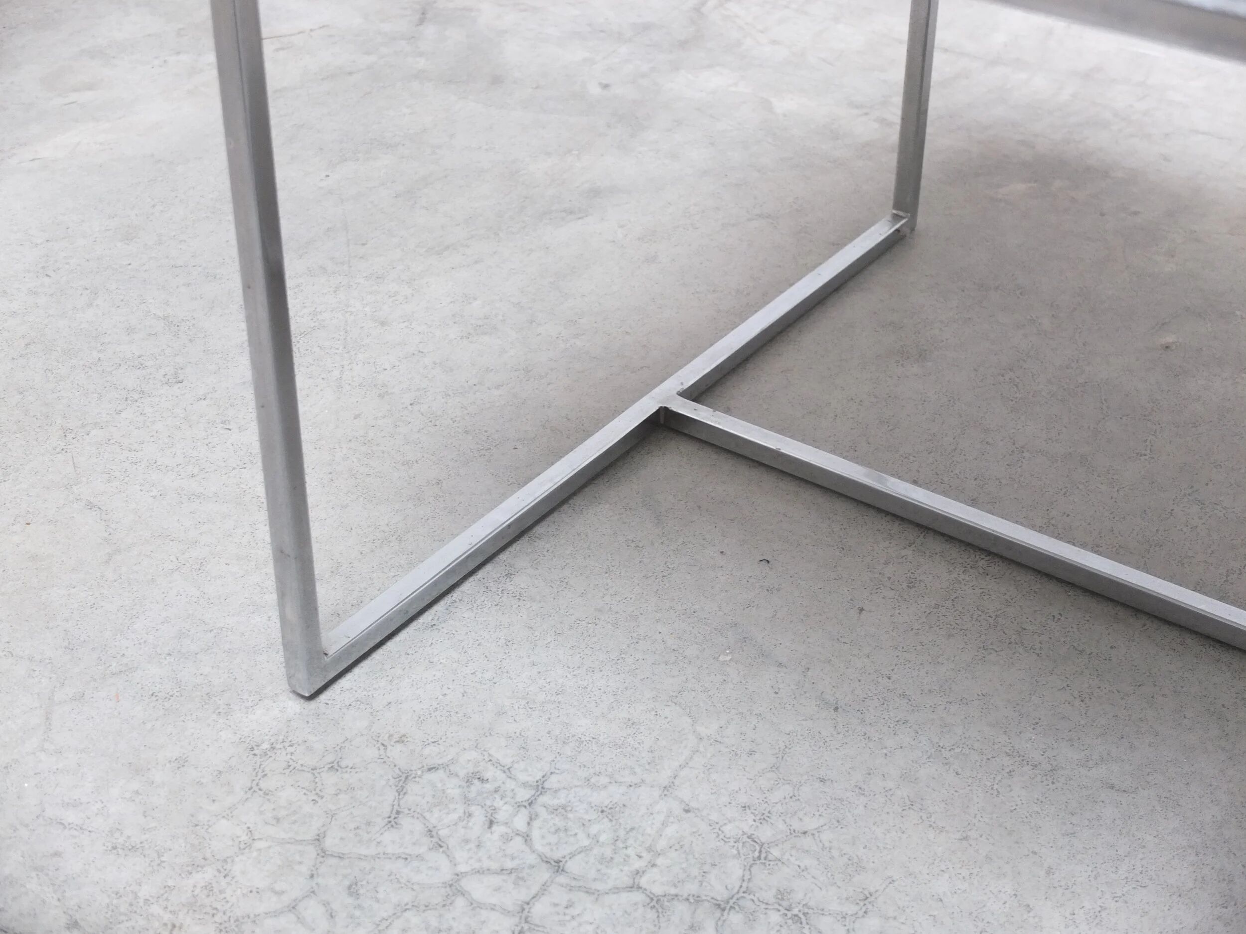 Pair of Carrara marble & chrome coffee or side tables, 1970s