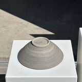 Duo of gray Indonesian ceramic bowls or salad bowls