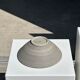 Duo of gray Indonesian ceramic bowls or salad bowls