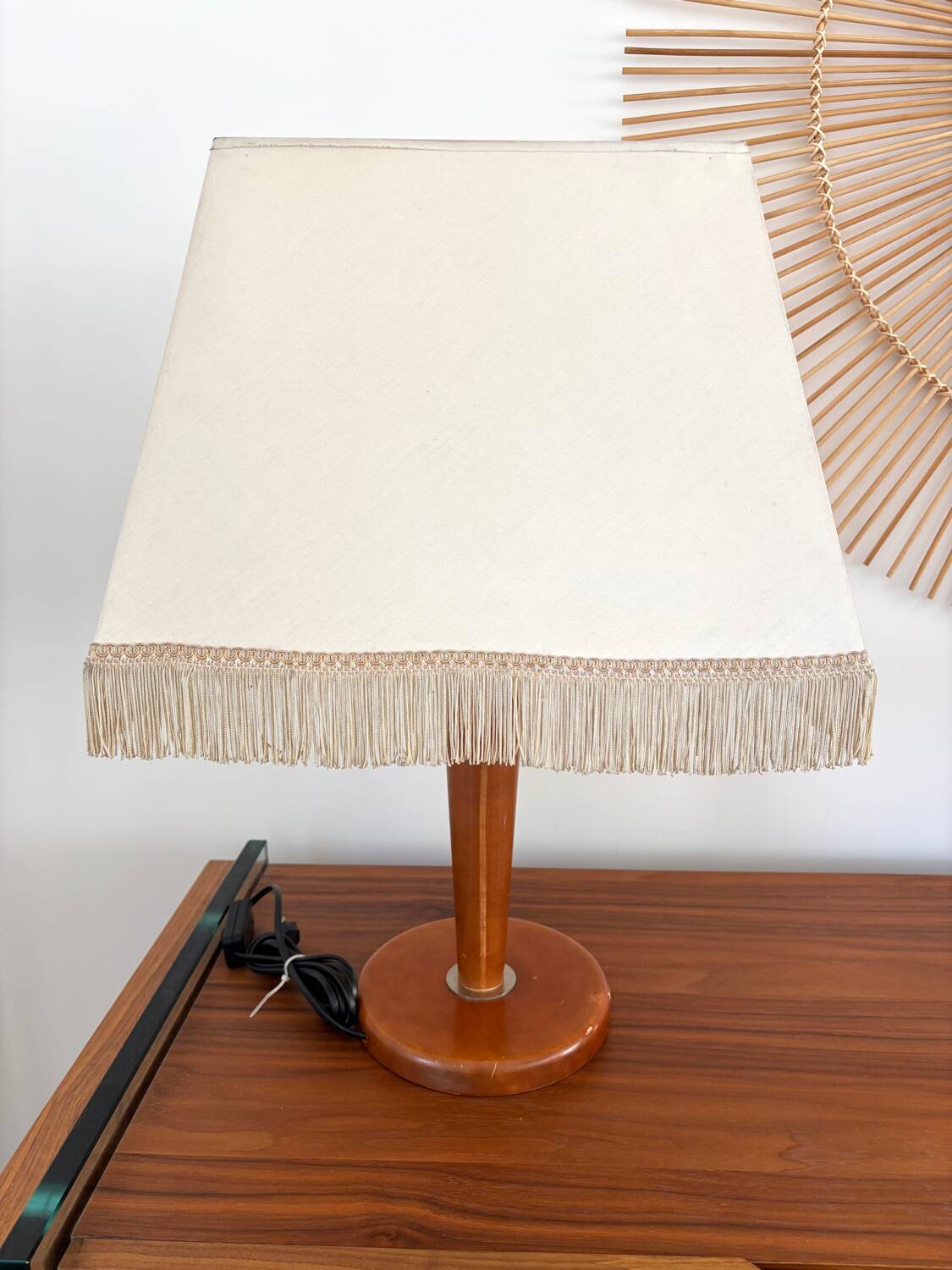 Vintage fringed lamp