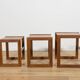 Tables Gigognes Mid-Century en Teck, Royaume-Uni, 1960s, Set de 3