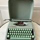 Mint green typewriter hermes baby made in switzerland
