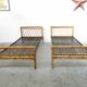 Pair of vintage rattan twin bed