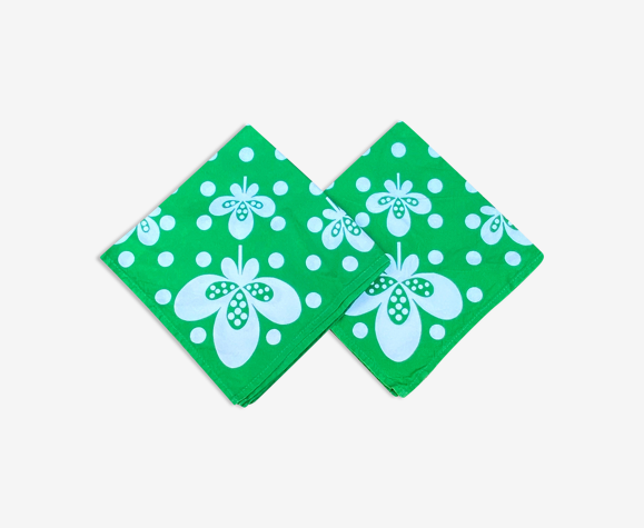 Ensemble de 2 serviettes de table vintage en coton