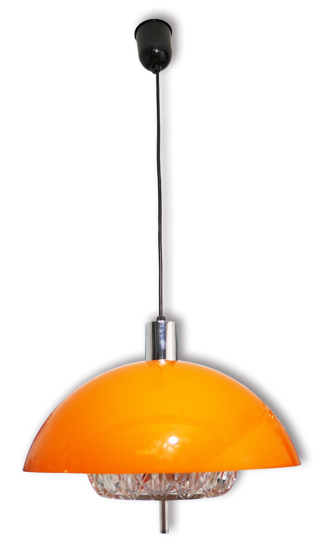 Suspension orange plexi and glass of the 70s