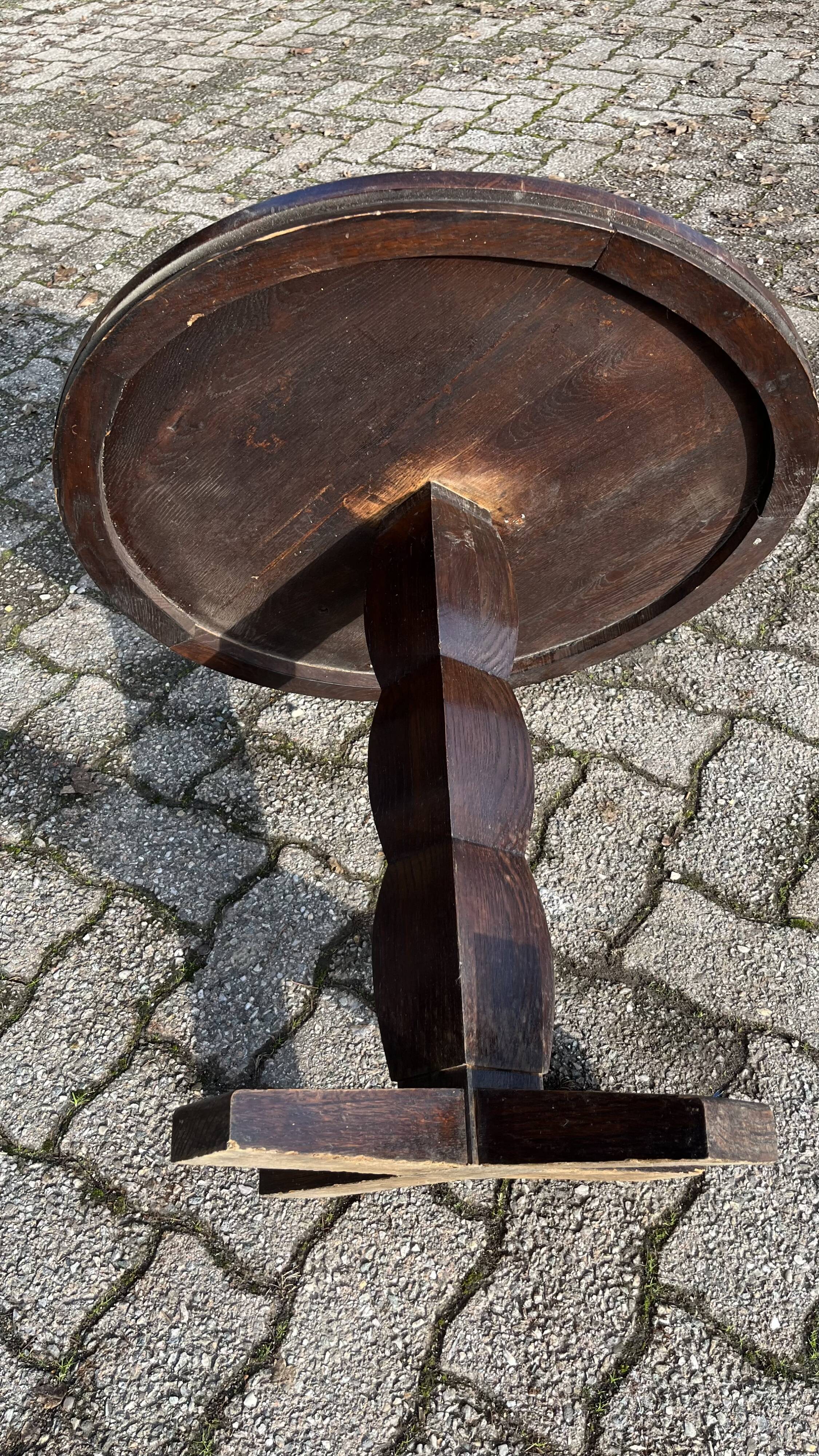 Oak pedestal table 1950