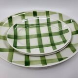 Plats de service Moulin des Loups Orchies modèle "Nappe" Vert  (lot de 9)