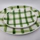 Moulin des Loups Orchies serving dishes, "Nappe" model, Green (set of 9)