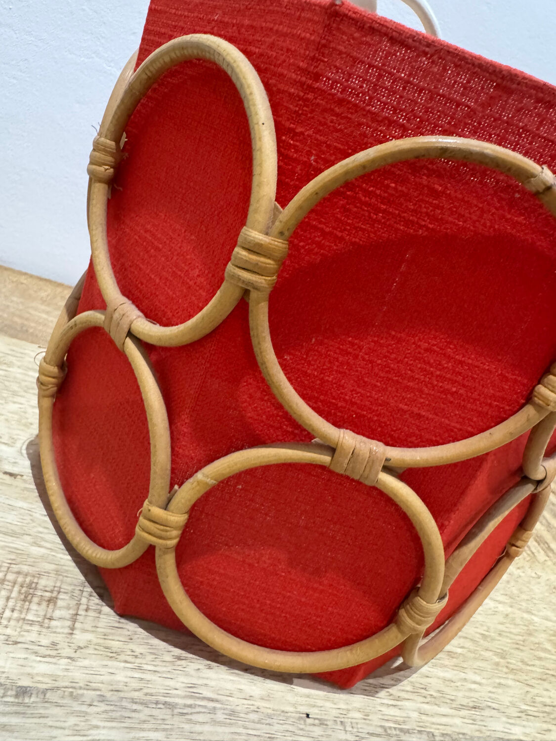 Vintage rattan pendant light