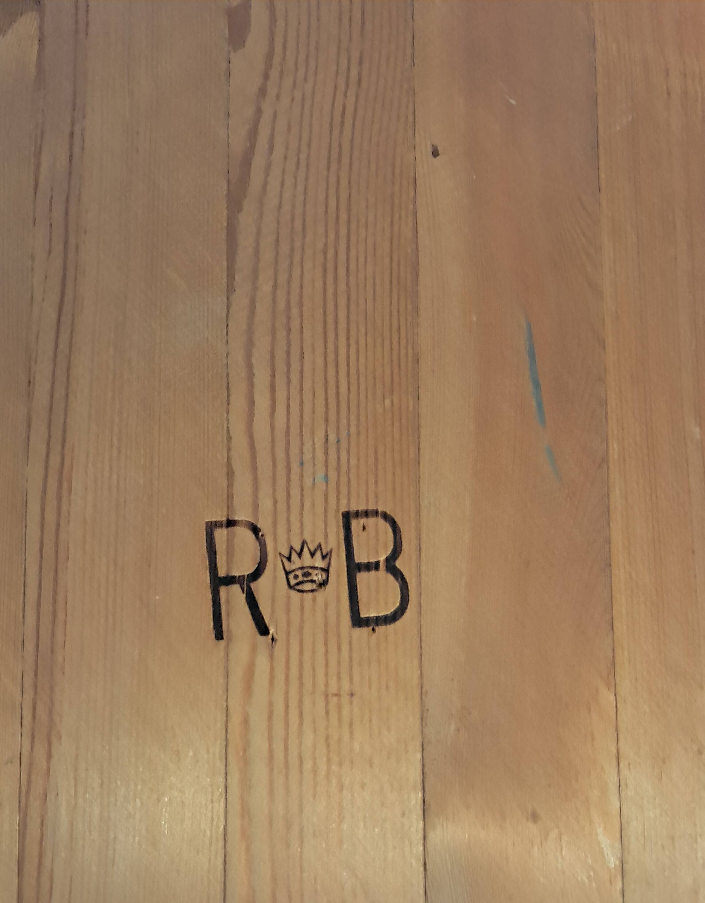 Miroir rond en pin massif de suède 1960/70 Vintage.