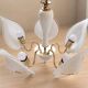 Vintage 1970s Franco Luce Murano Glass Ceiling Chandelier Made in Italy