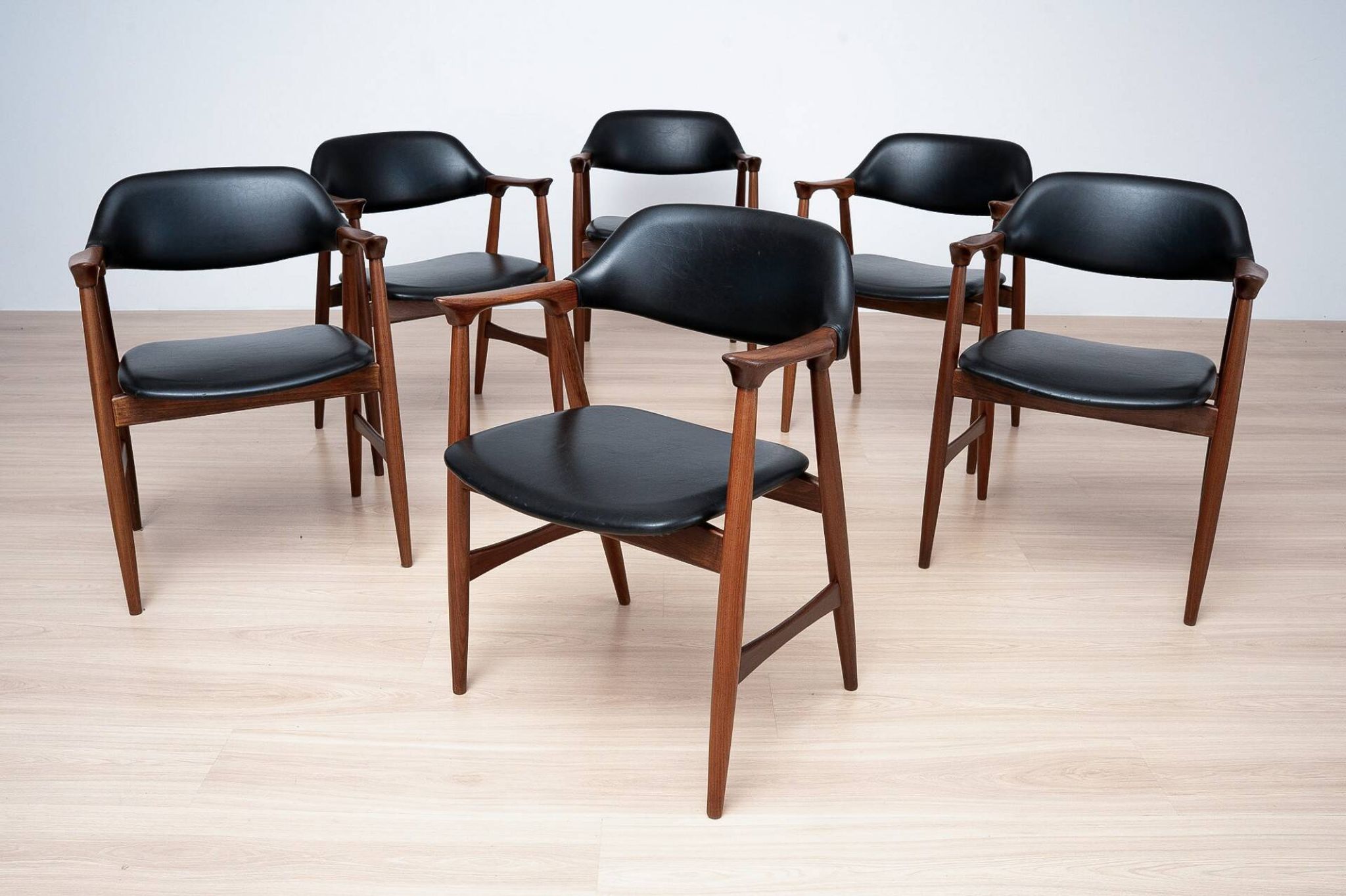 1960s Mid-Century Dining Set, 6 Carlton Armchairs by Låte Møbelfabrikk & Ex
