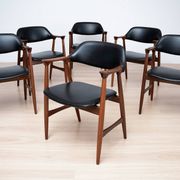 1960s Mid-Century Dining Set, 6 Carlton Armchairs by Låte Møbelfabrikk & Ex