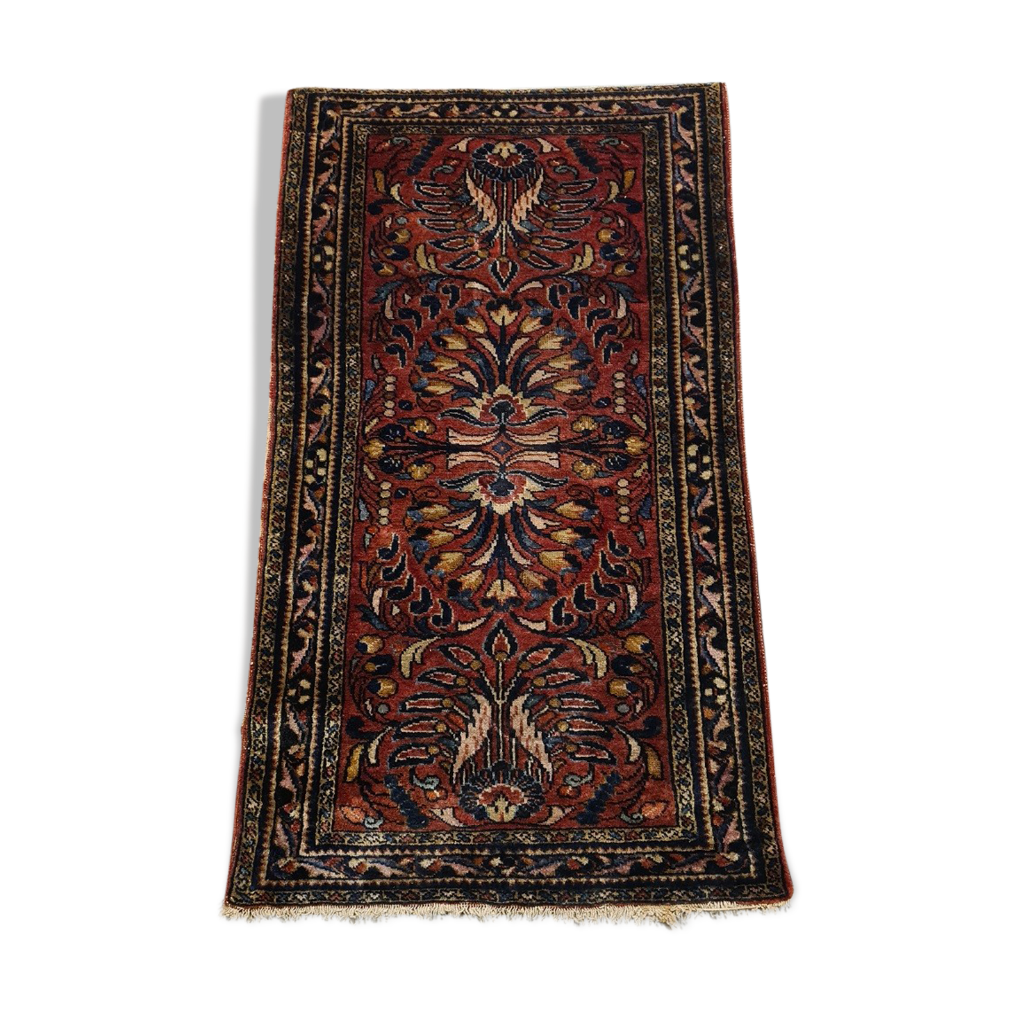 Persian Hand Knotted Half Silk Rug, mid 20th century.