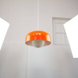Big Space Age Pendant from Guzzini in Orange, 1970s