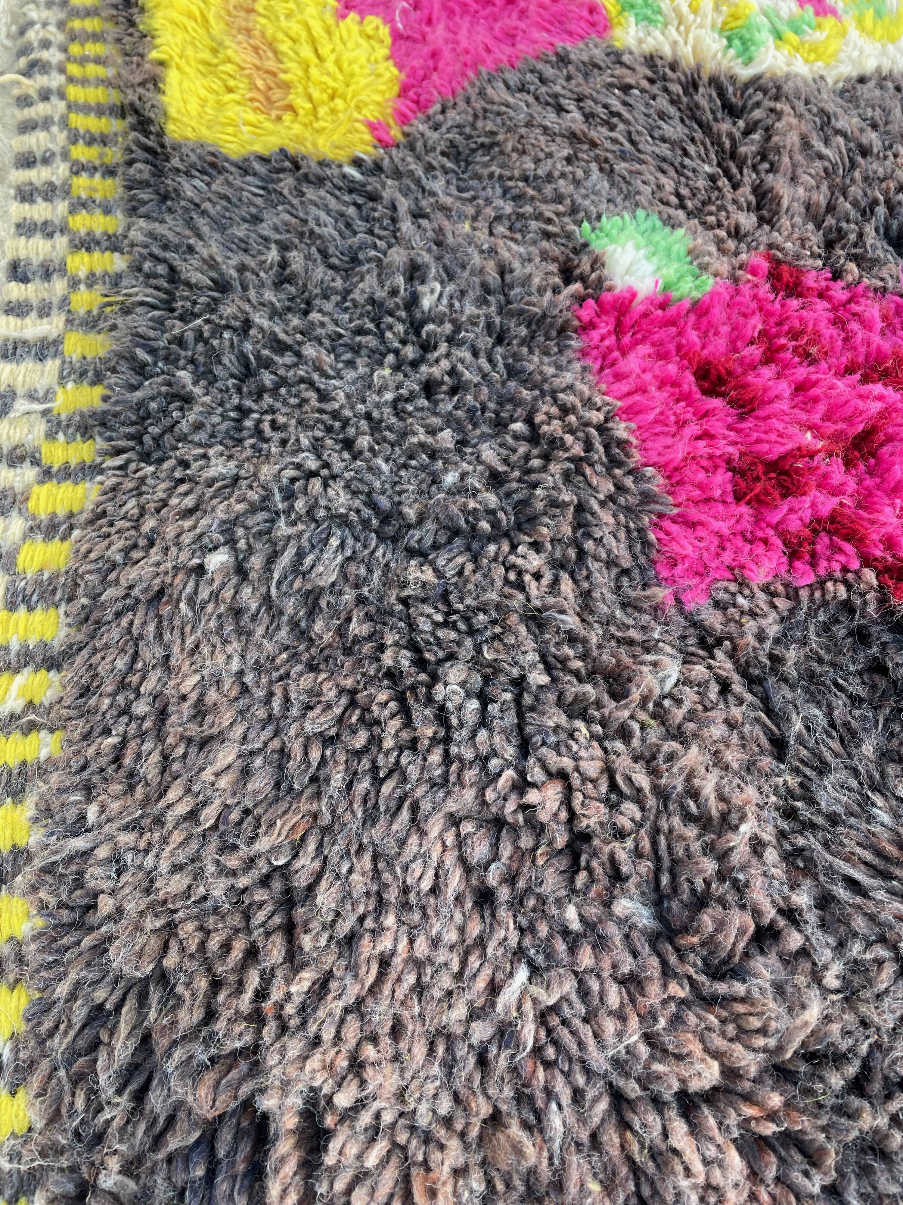 Berber carpet in wool beni ouarain 200x270cm