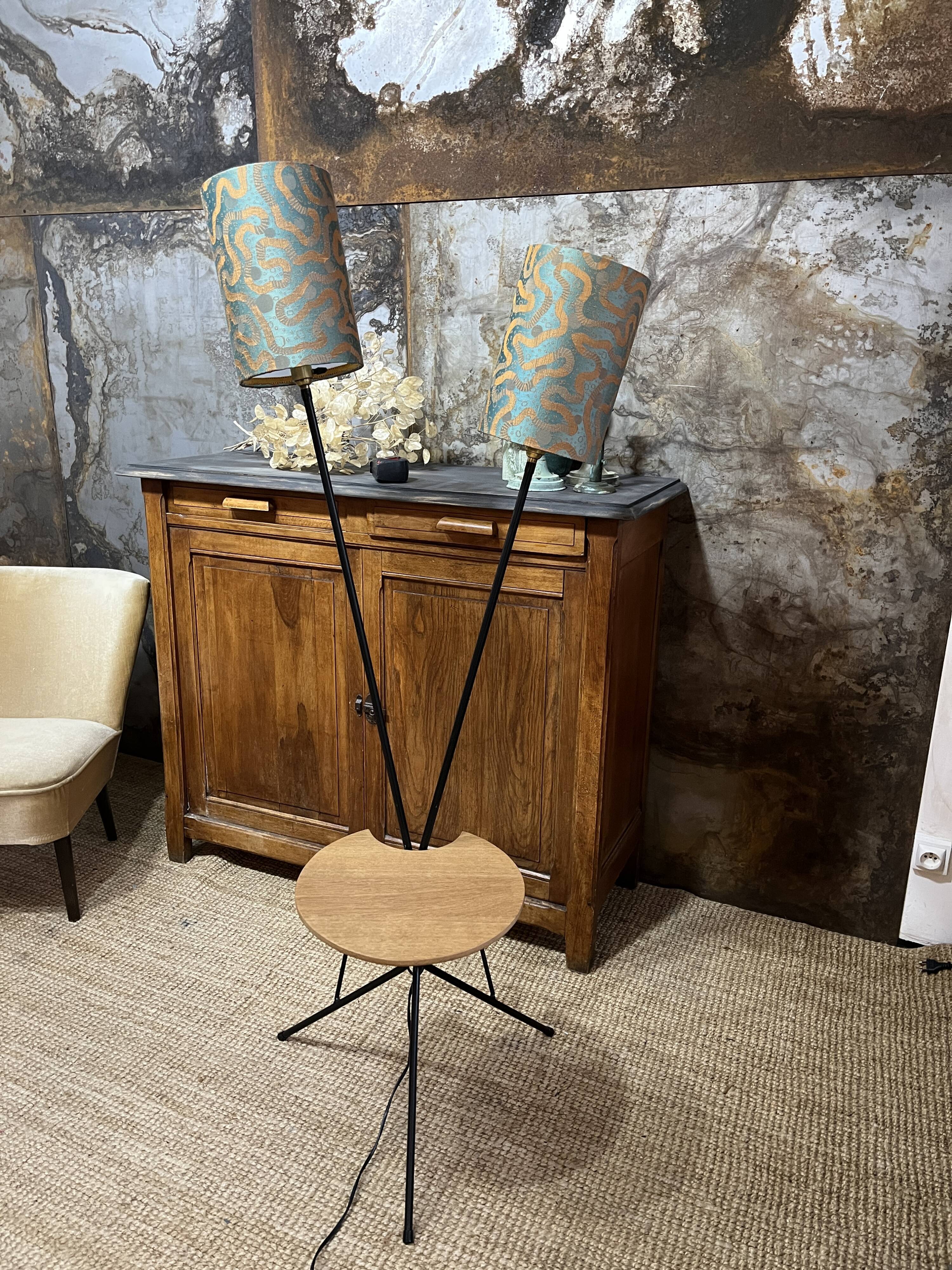 Double foot lamp compass and harness