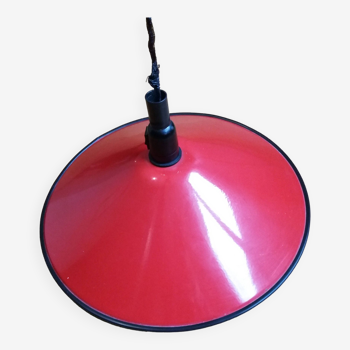 Rolly red enameled canvas pendant light 42 cm