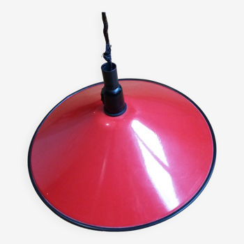 Suspension tole émaillée rouge Rolly 42 cm