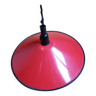 Suspension tole émaillée rouge Rolly 42 cm