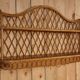 Pair of rattan wall shelves attributed to Audoux Minet